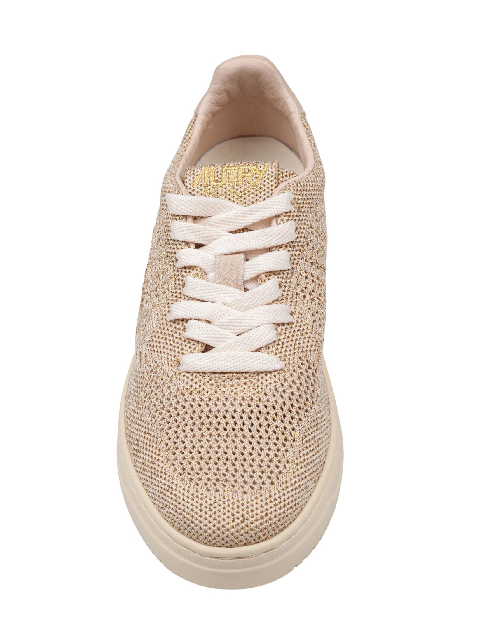 Easeknit Low Knit Sneakers In Sand And Gold
