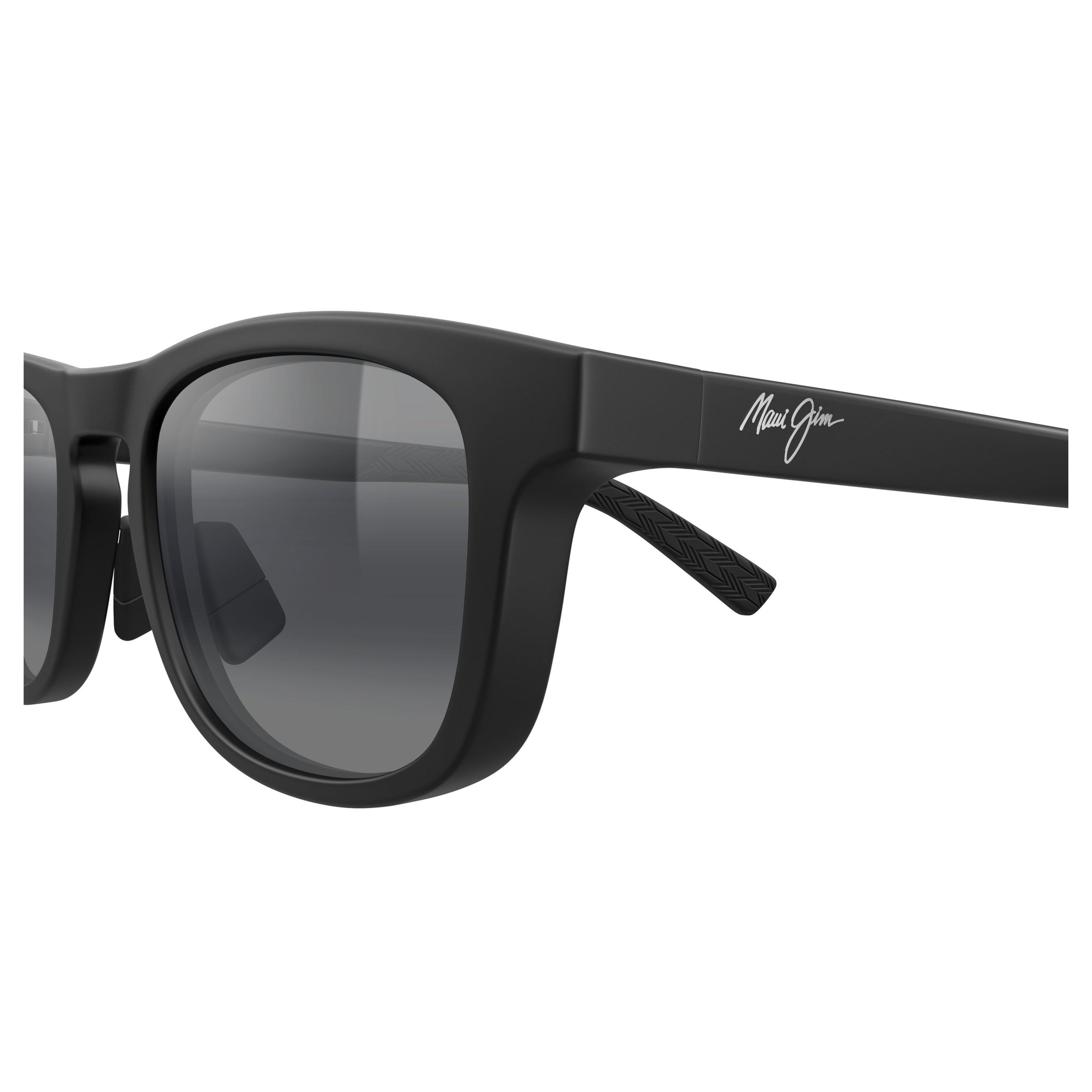 Aliali Rectangular Frame Sunglasses with Matte Black Finish