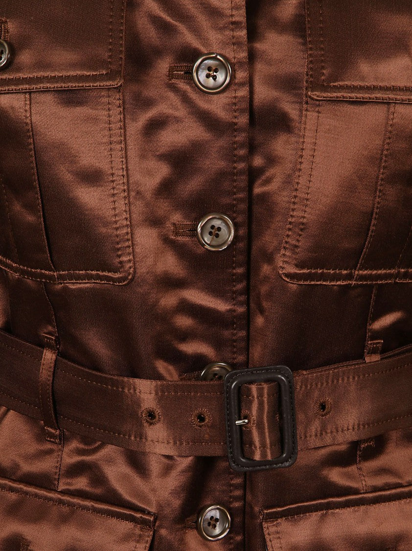 Tailored Brown Cotton Coat
