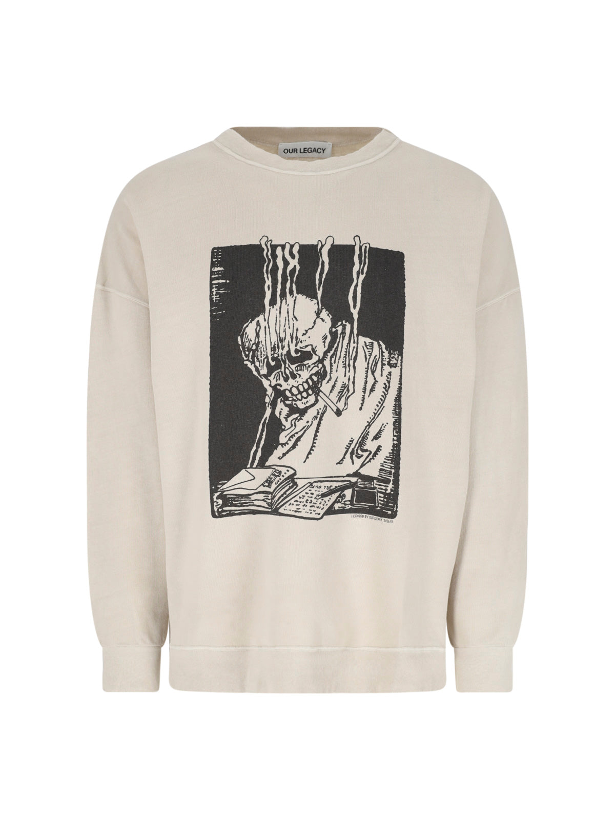 Beige Angry Fan Mail Cotton Sweatshirt