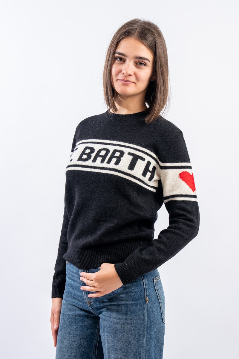 Modern Black Sweater With Bold Text