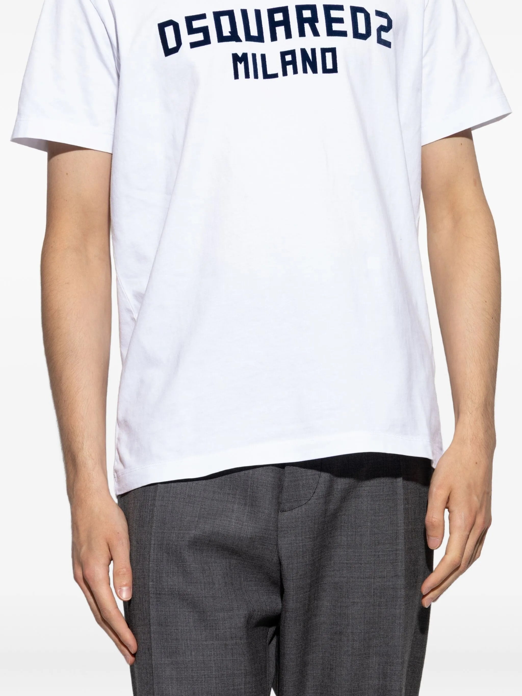 Cool Fit White Navy Logo T-Shirt