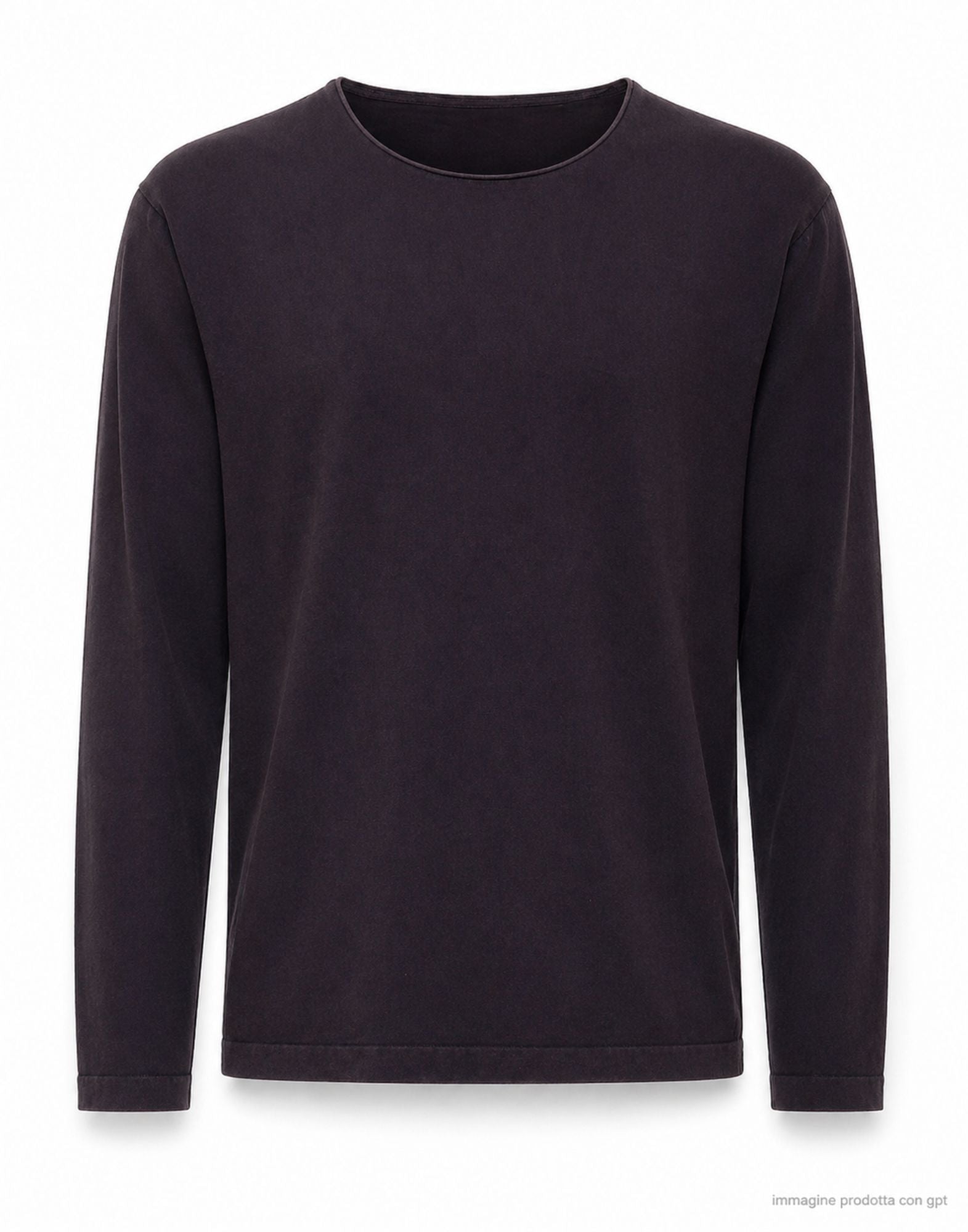 Dark Brown Lightweight Cotton Long Sleeve Top