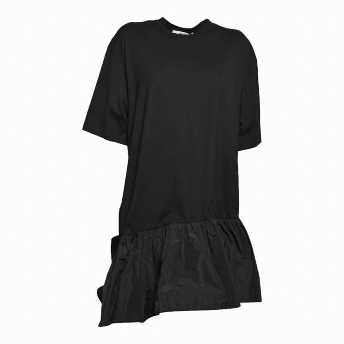 Relaxed-Fit Midi Dress with Ruffled Hem