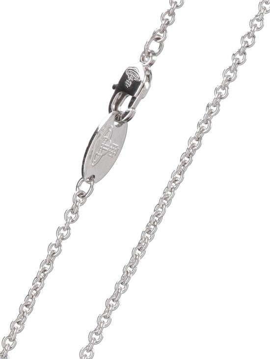 Delicate Planet Pendant Necklace In Oxidized Silver With Platinum Accents