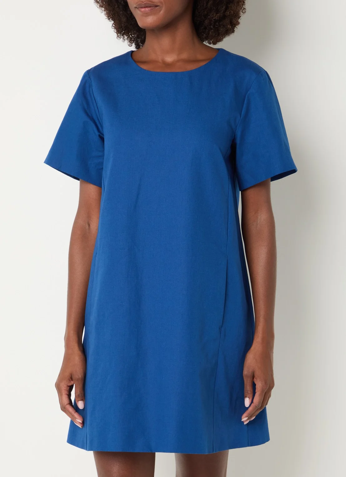 Straight Mini Dress with Keyhole Back Closure