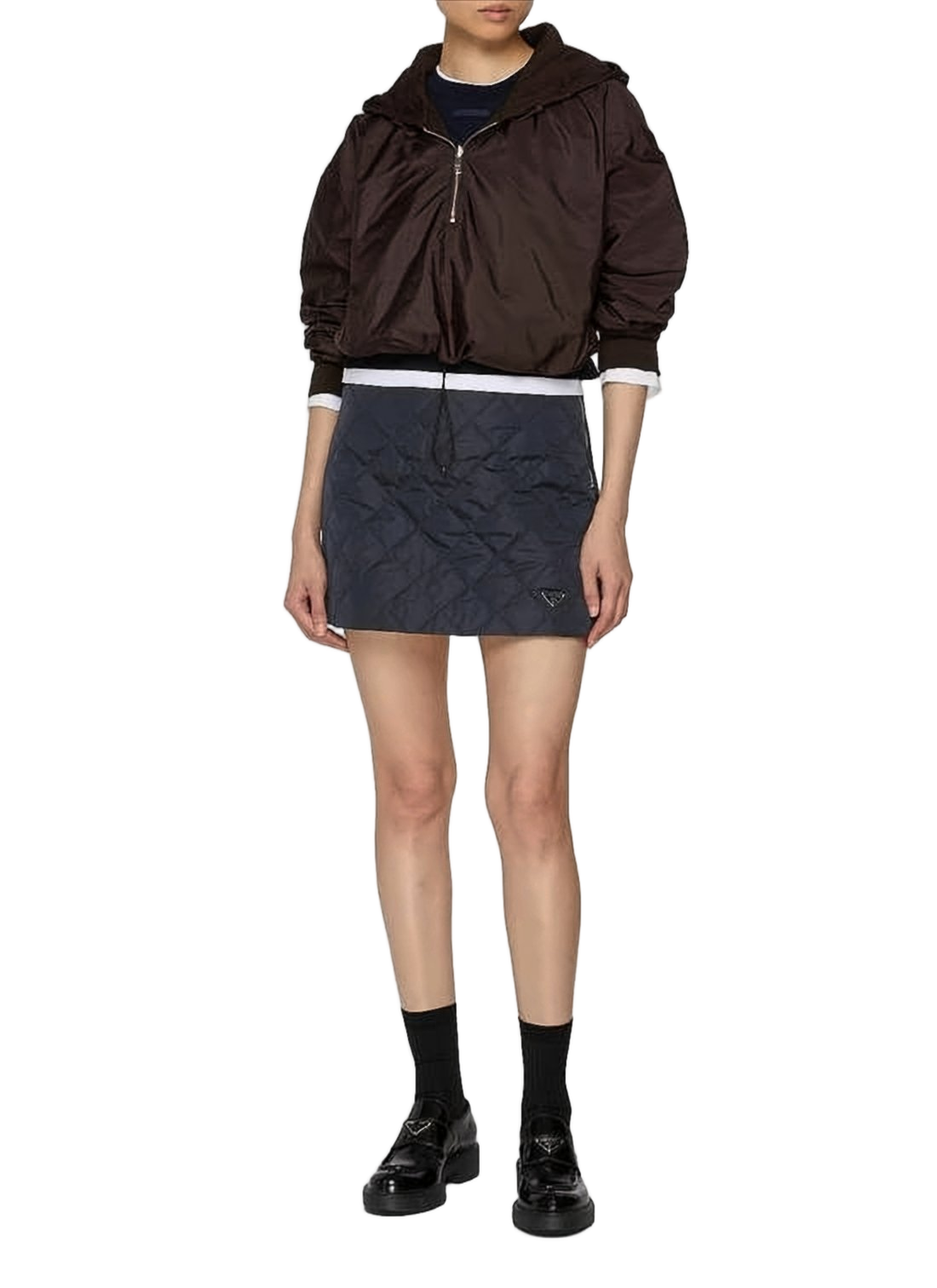 Quilted Mini Skirt with A-Line Silhouette