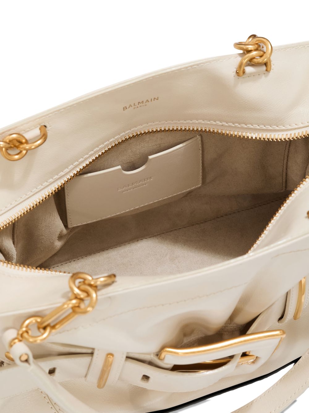Top Handle Bag With Chain Detailing