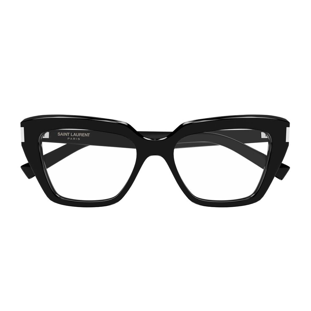 Sl 829 Linea Corner Angle Architectural Black Acetate Optical Frame