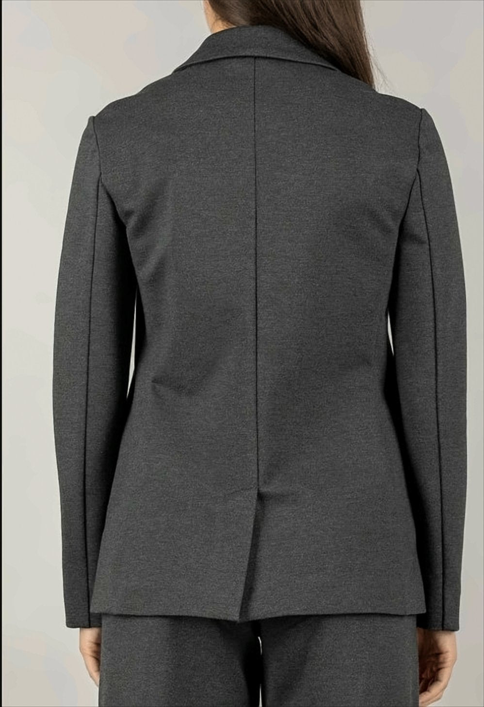 Single-Breasted Jersey Jacket With Classic Lapel
