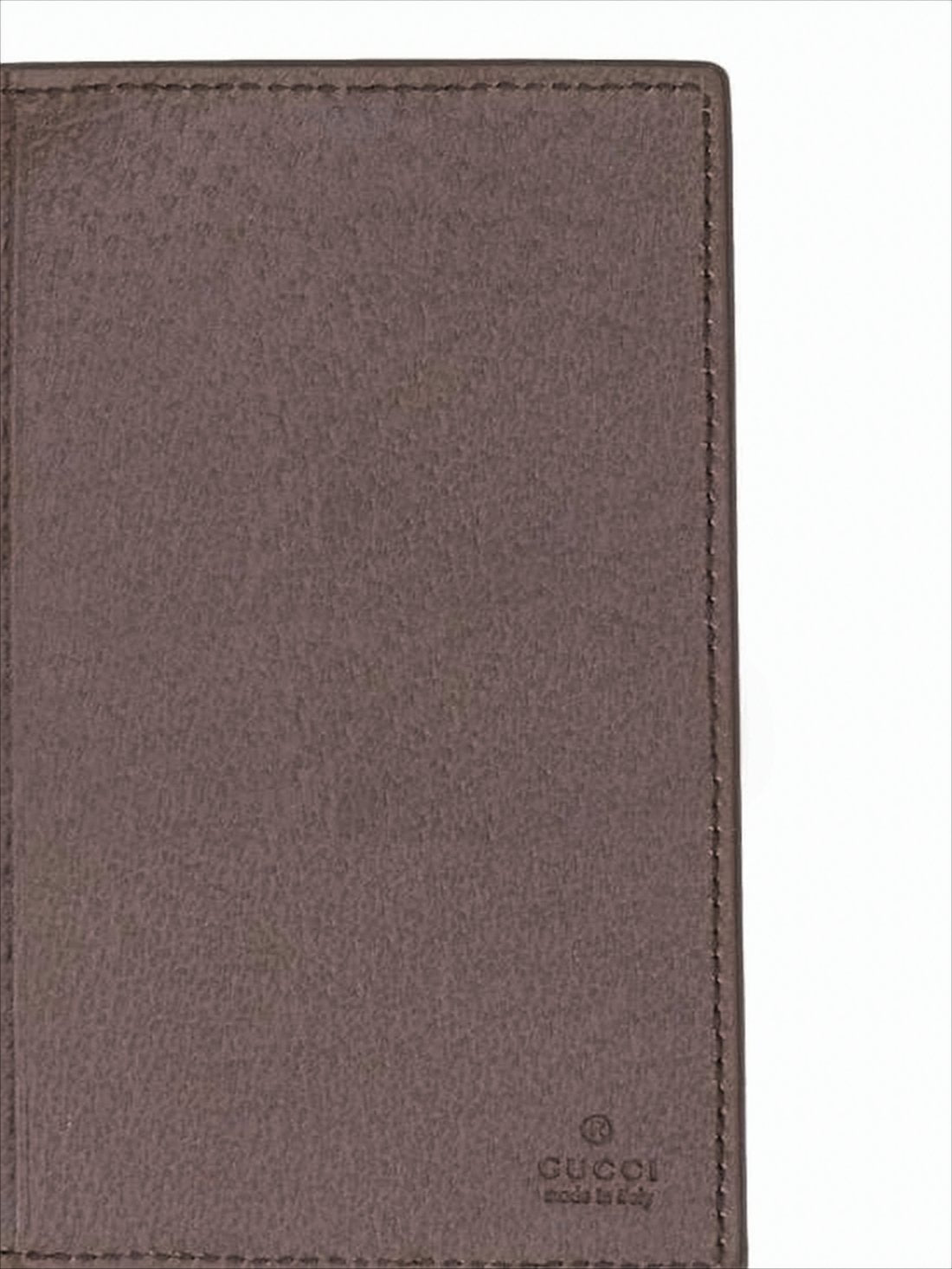 Canvas Wallet with Interlocking Pattern and Leather Interior