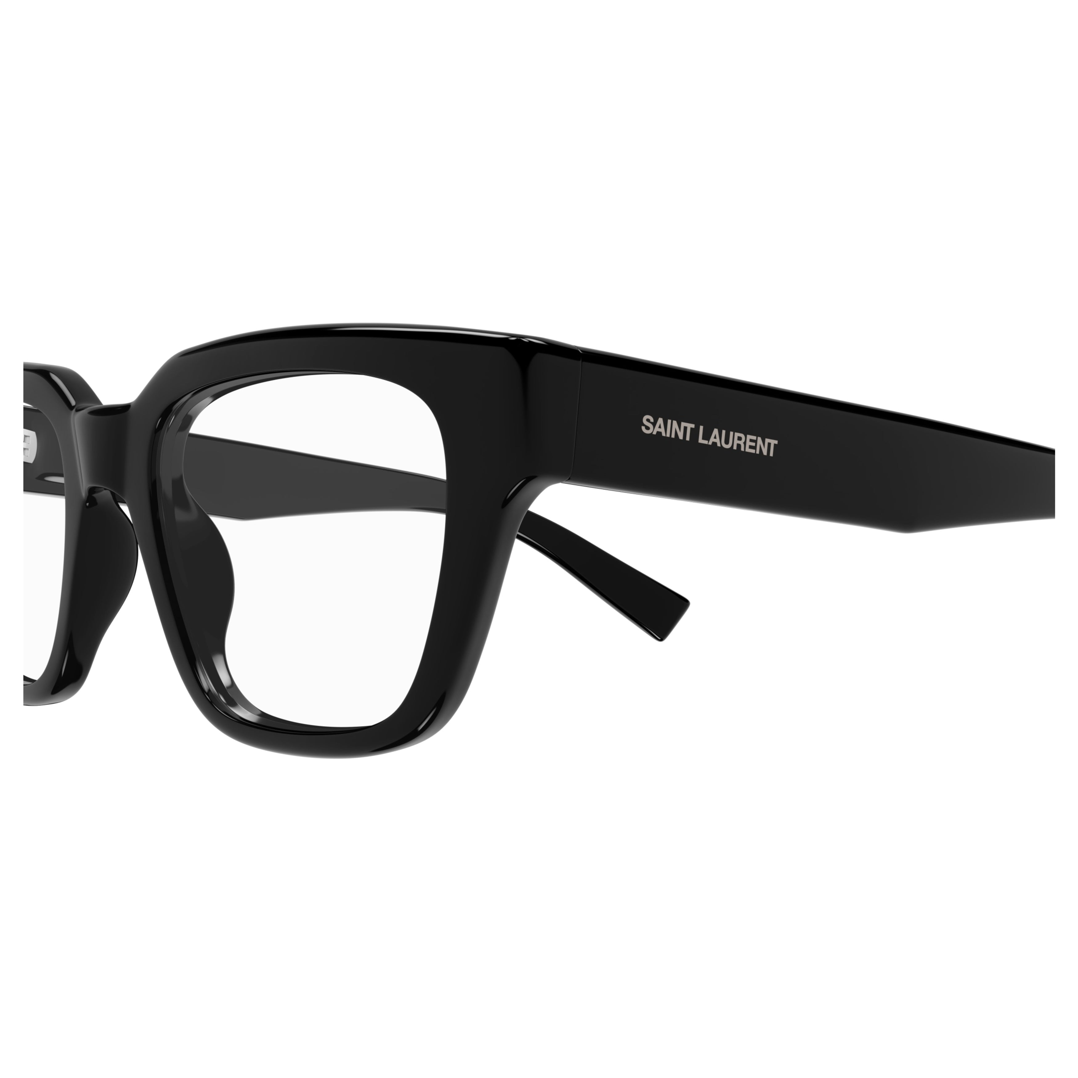 Sl 804 Black Acetate Bold Rectangular Sunglasses