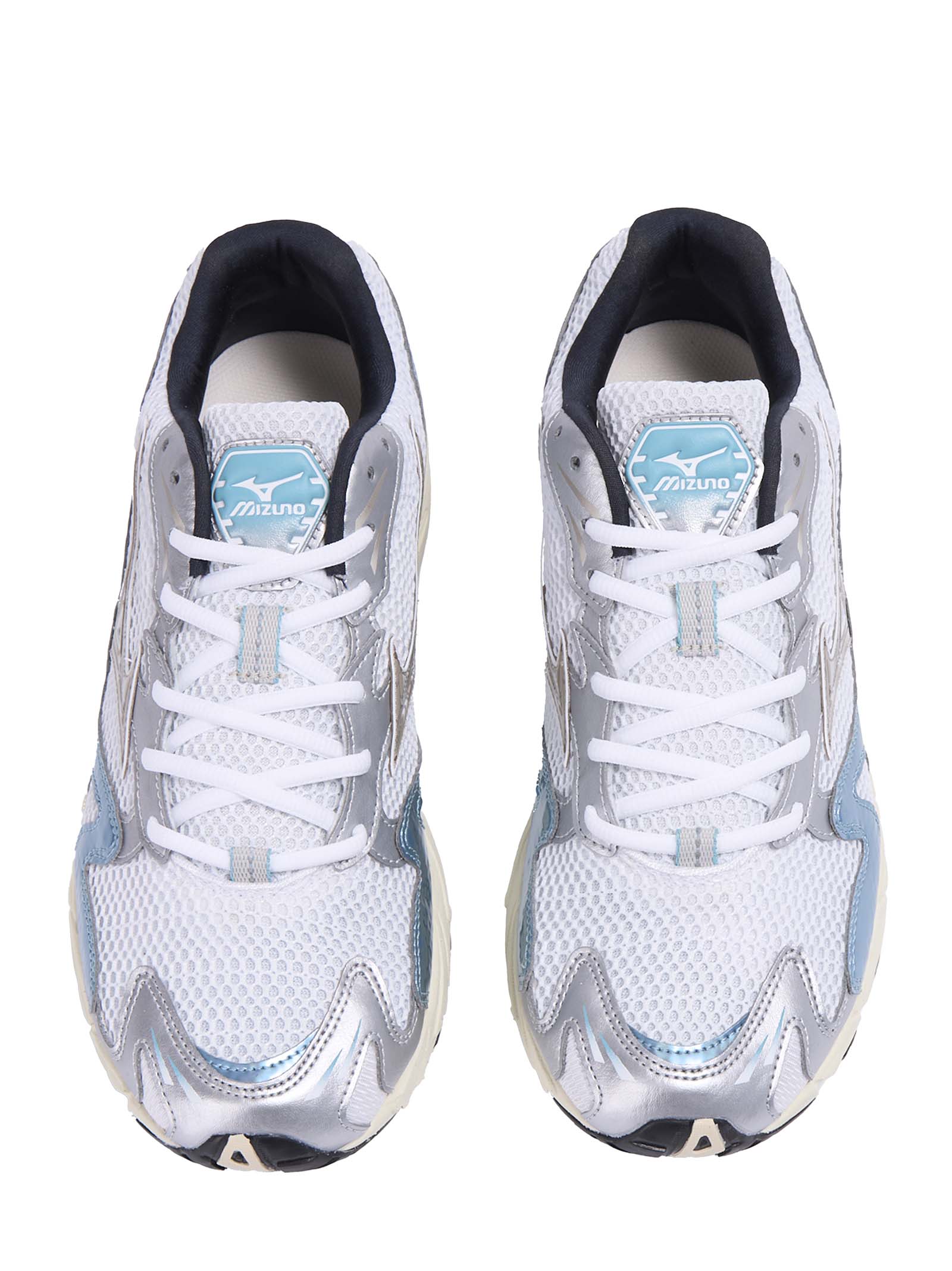 Breathable White Mesh Mizuno Wave Rider 10 Sneakers
