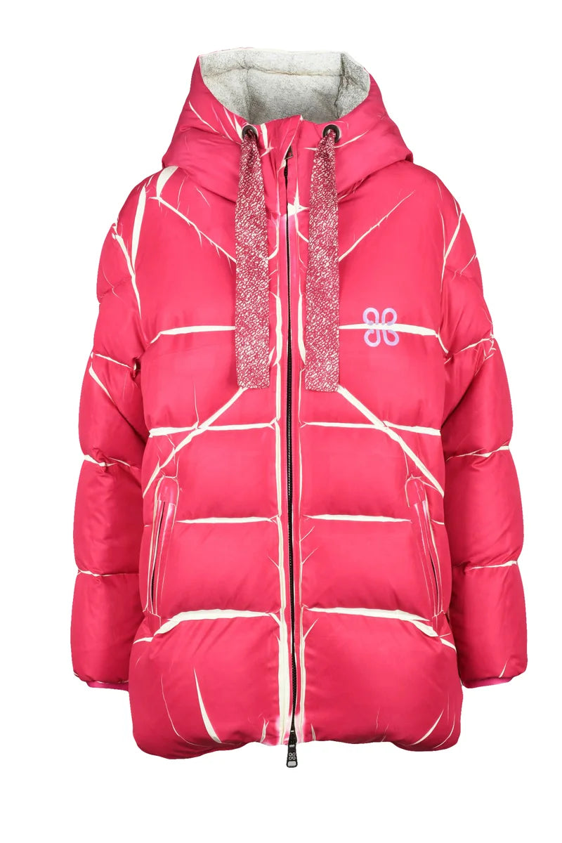 Down Jacket with Zip - Fuchsia