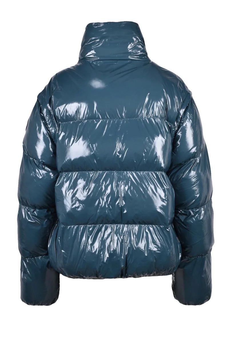 Shiny Down Jacket - Green