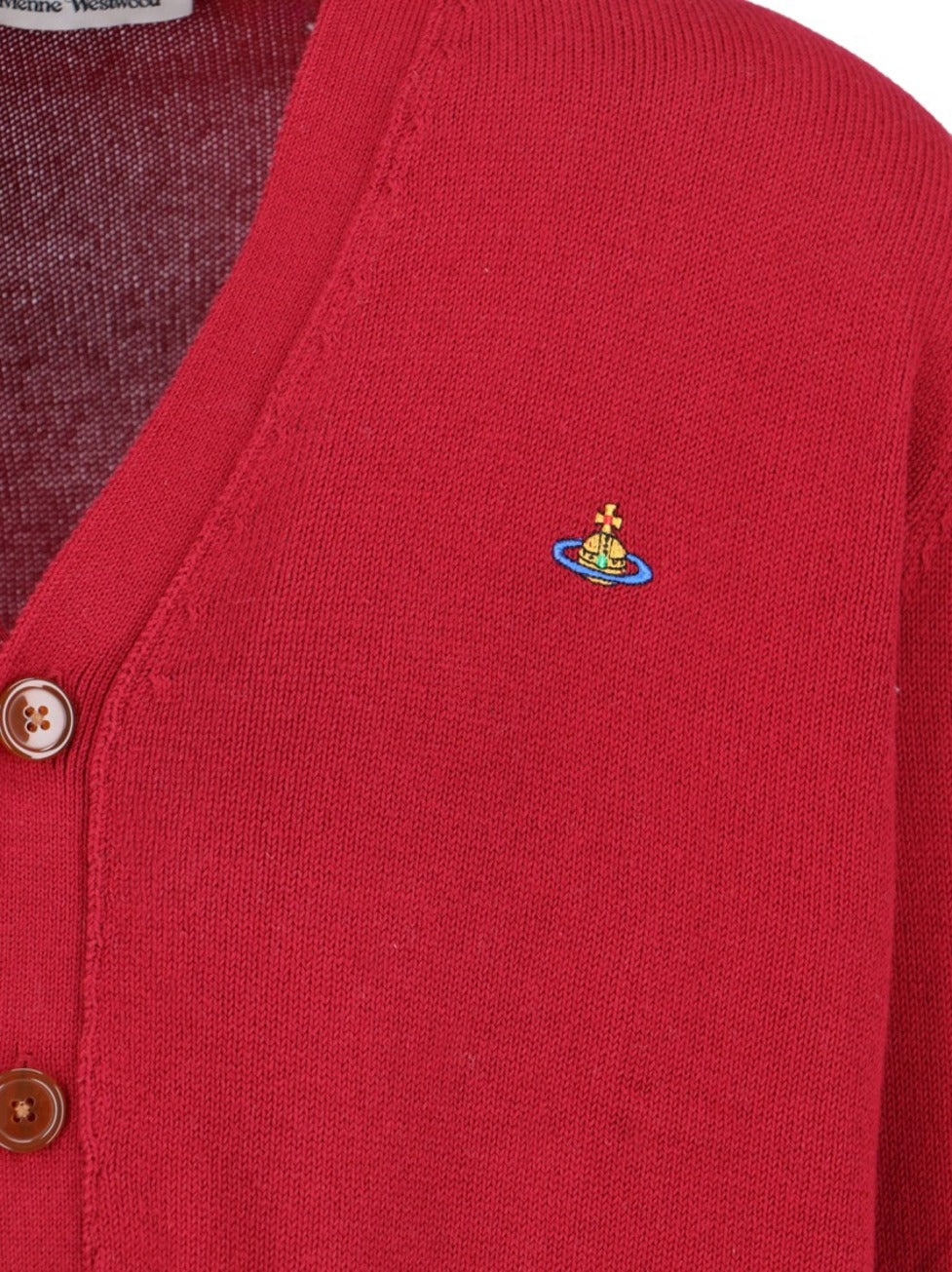 Logo Red & Cashmere Cardigan – Red