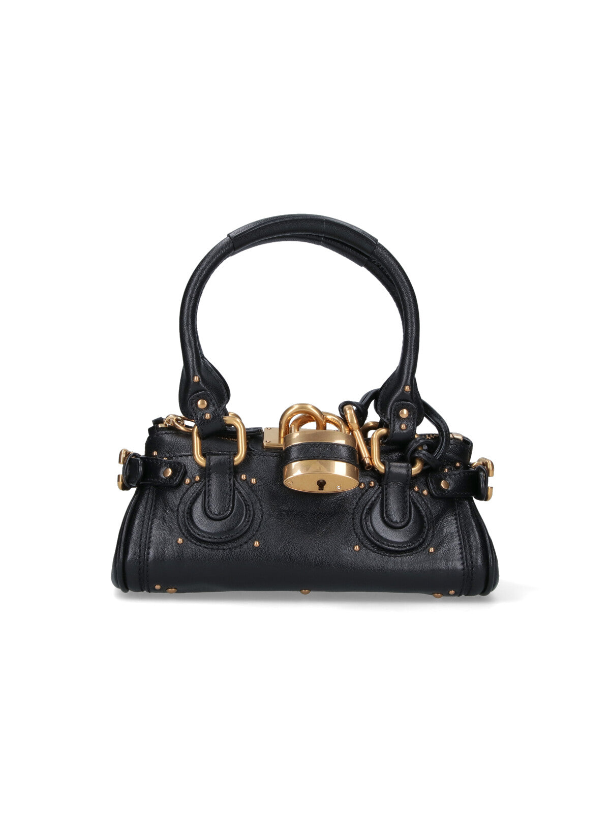 Textured Buffalo Leather Small Paddington Handbag