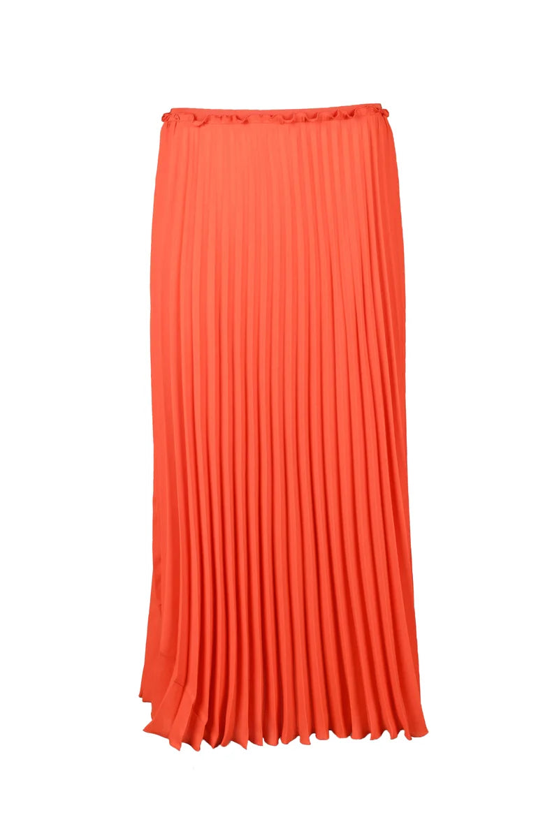 Pleated Skirt Polyester - Orange