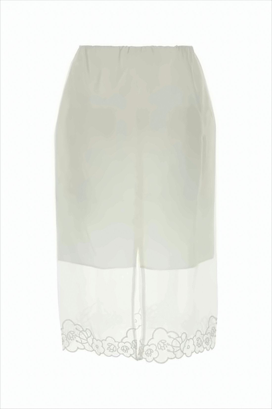 Delicate Midi Skirt With Floral Embroidery