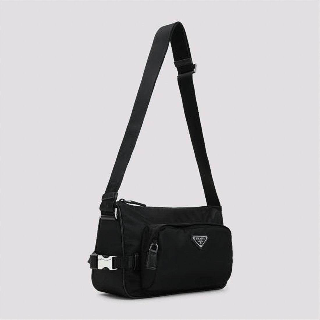 Rectangular Shoulder Bag with Triangular Logo