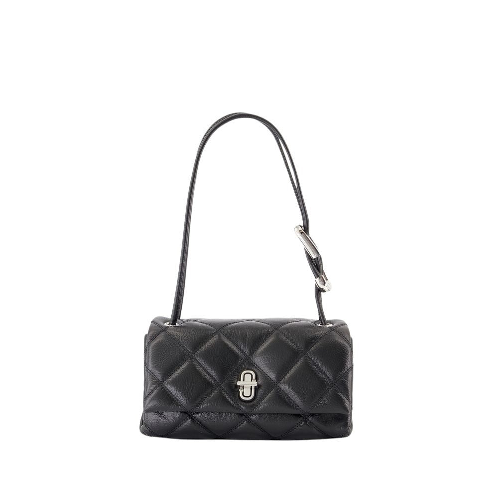 The Mini Dual Chain Shoulder Bag - Leather - Black