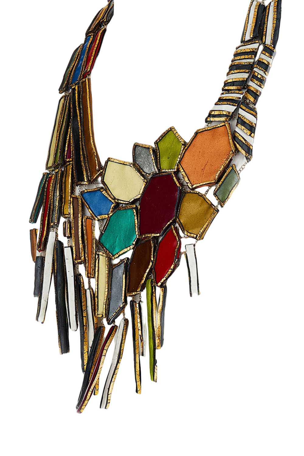 Irregular Geometric Handmade Necklace With Classic Clasp