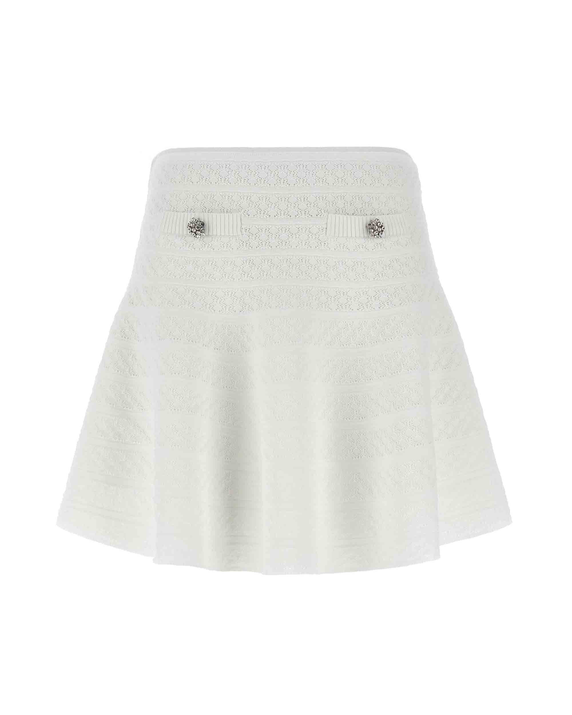 White Pointelle Skirt