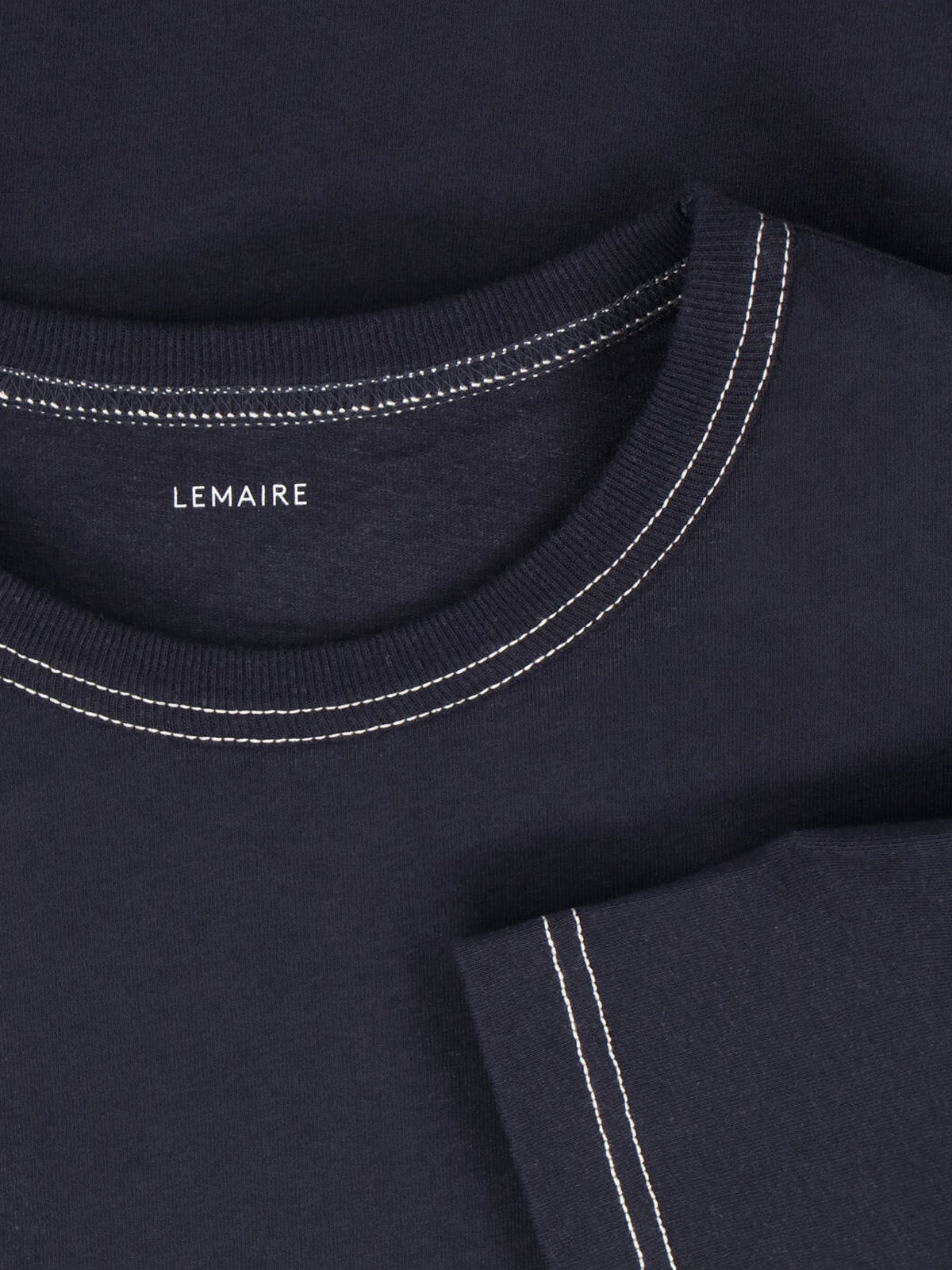 Black Crew Neck Contrast Stitch T-Shirt