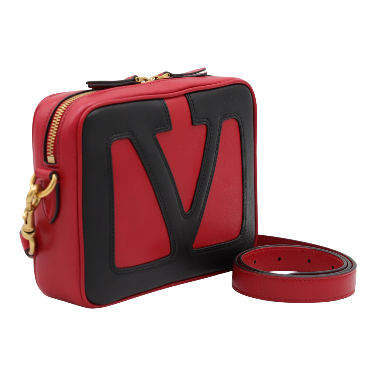 Rectangular Crossbody Bag with Gold-tone Chain Strap