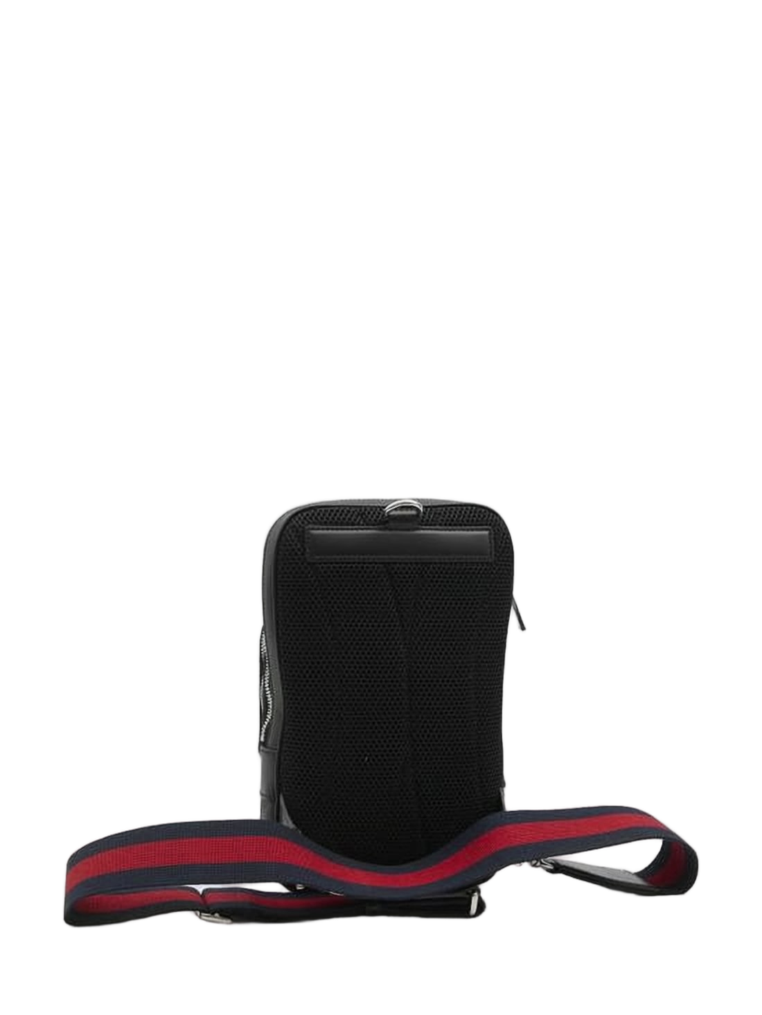 Compact Canvas Crossbody Bag with Monogram Pattern