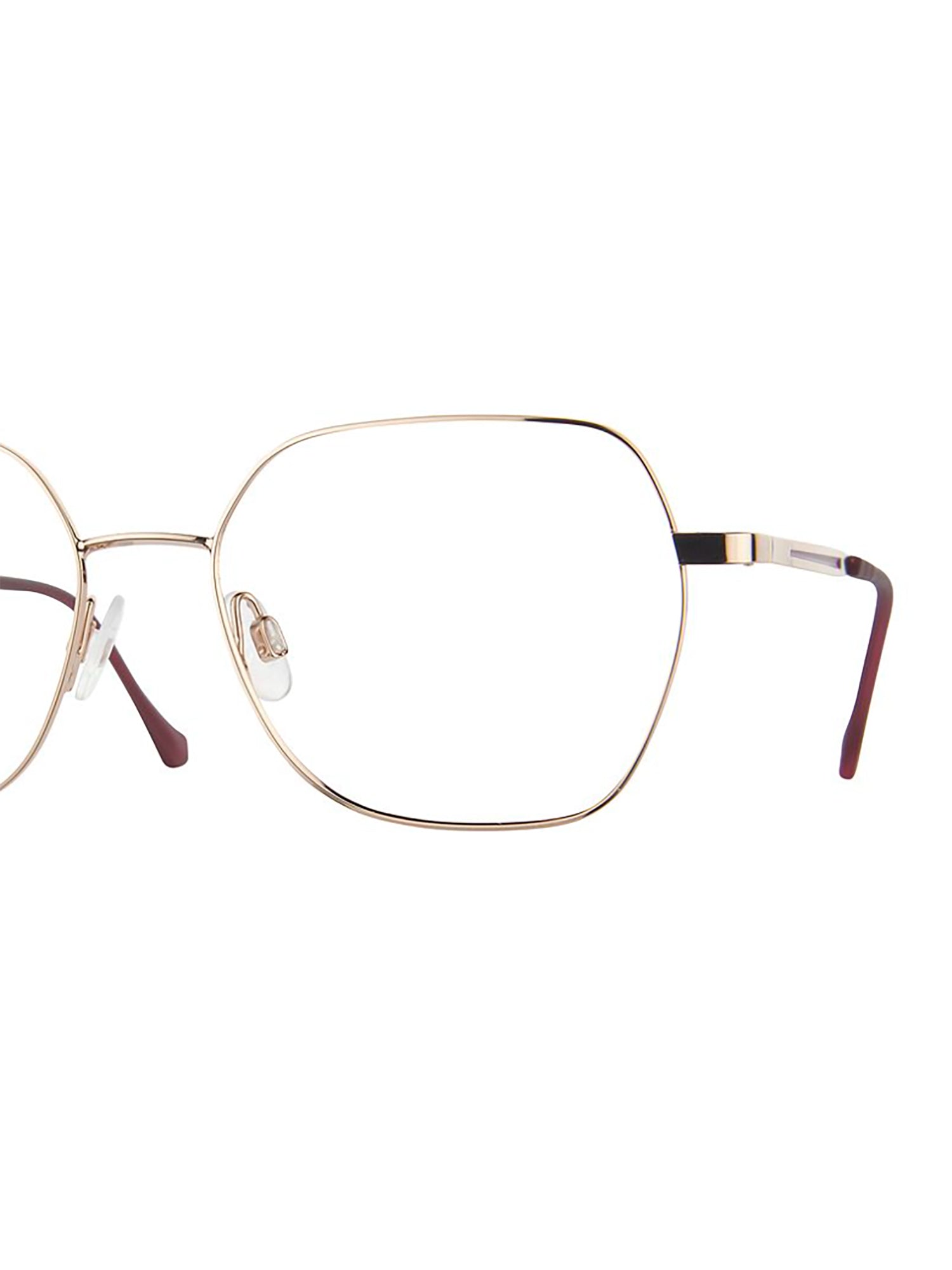 Gold Metallic Optical Frames With Slim Temples And Rounded Lenses