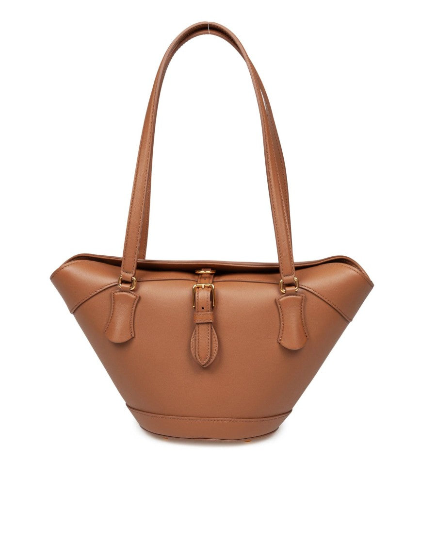 Caramel-Color Leather Coffa Capri Bag