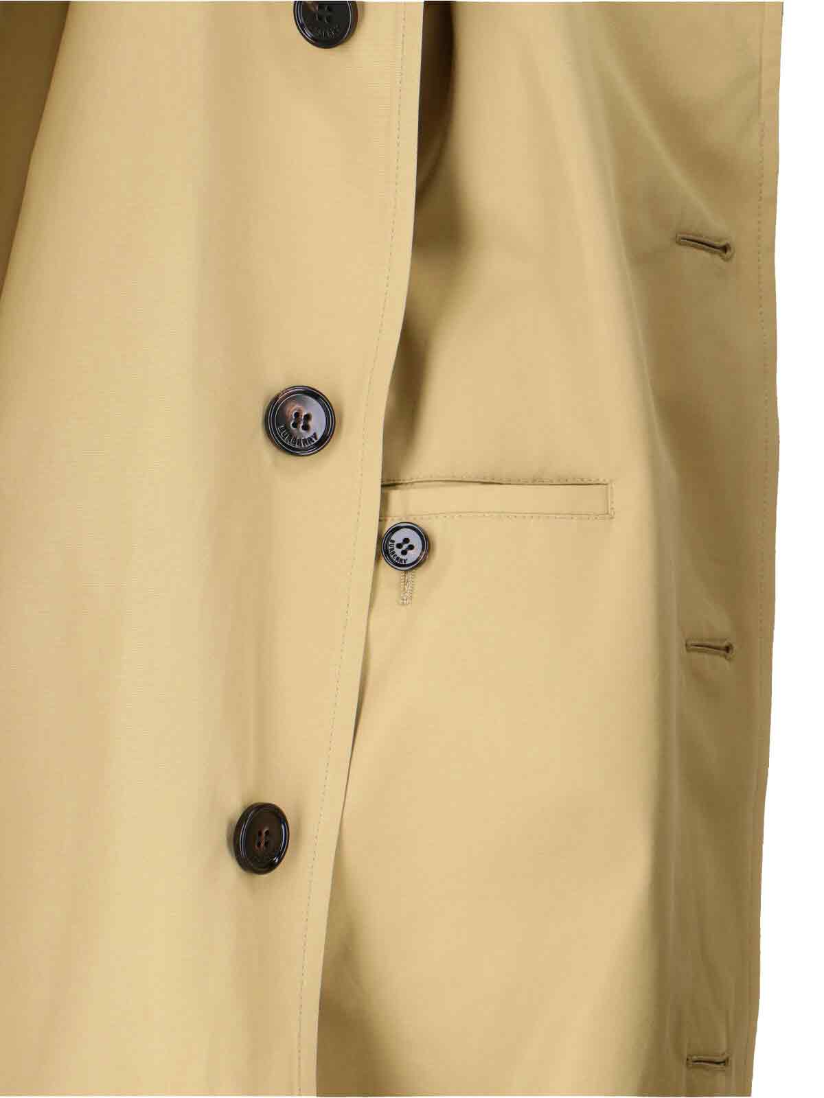 "Camden" Trench Coat In Beige Cotton