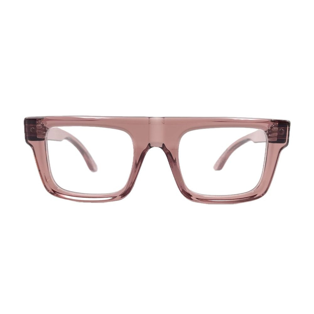 Krystal Sand Transparent Light Brown Rectangular Eyeglasses