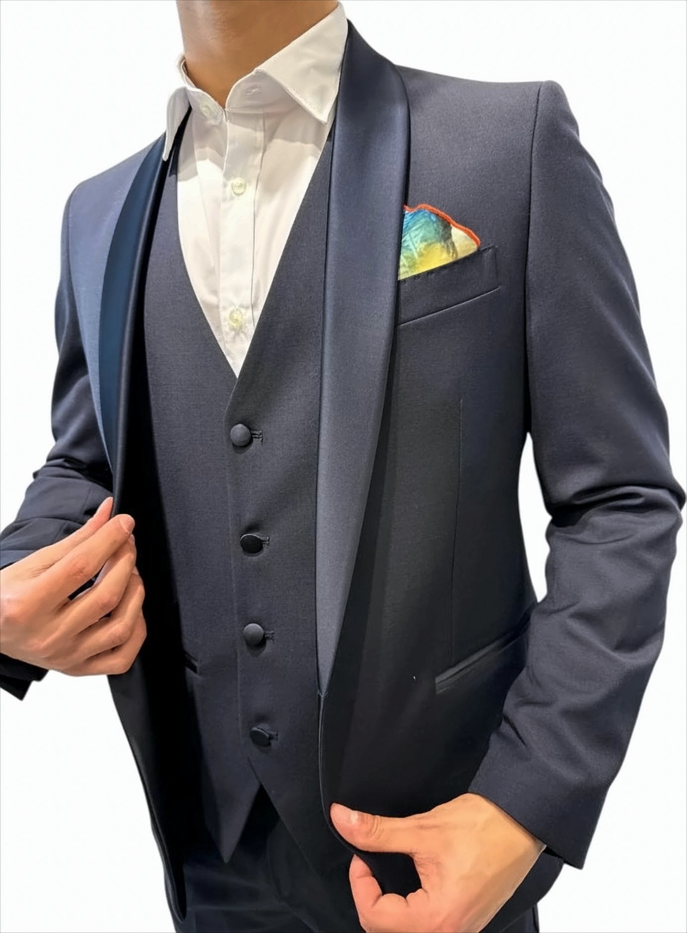 Tokyo Raso Tuxedo Suit With Peak Lapels