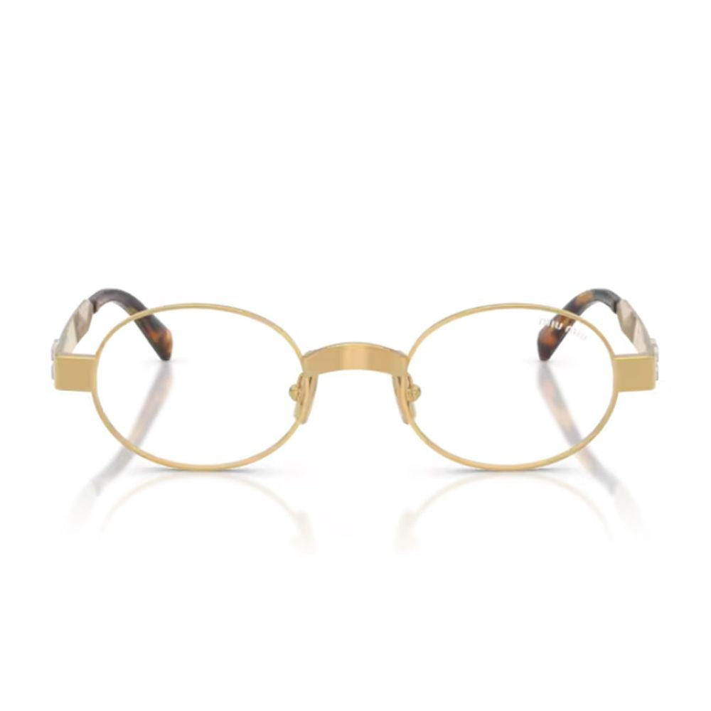 Oval Frame Sunglasses in Satin Gold-tone Metal