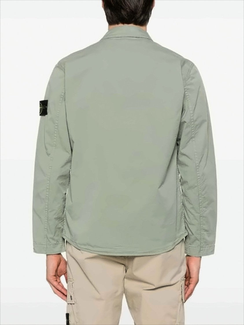 Long-Sleeve Shirt with Concealed Button Placket