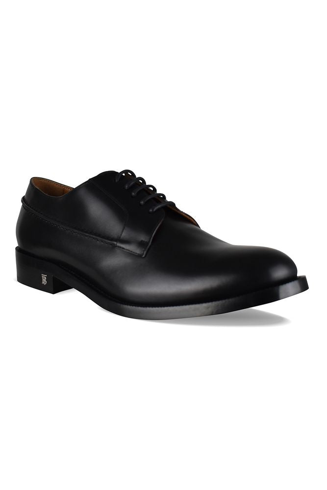 Cunningham Patent Leather Derbies With Silver-Plated Logo