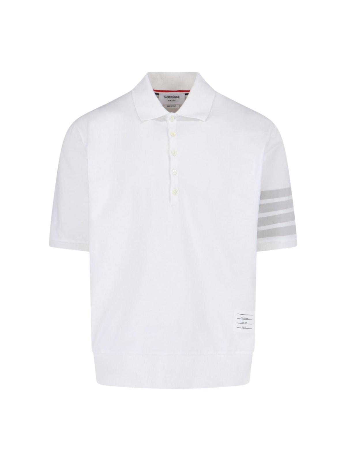 "4 Bar" Polo Shirt – White