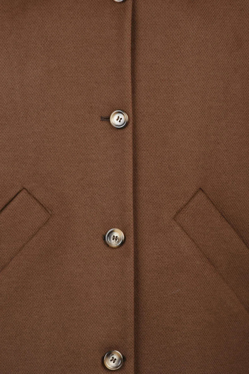 Warm Brown Raglan Sleeve Guttha Coat