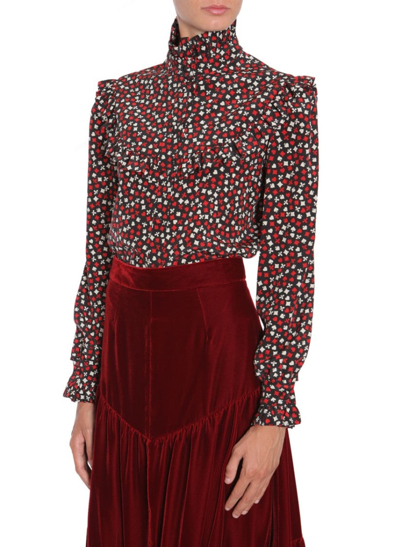 Stand Up Collar Blouse