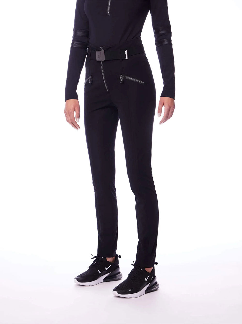 Bonni High-Waisted Slim-Fit Polyester Pants