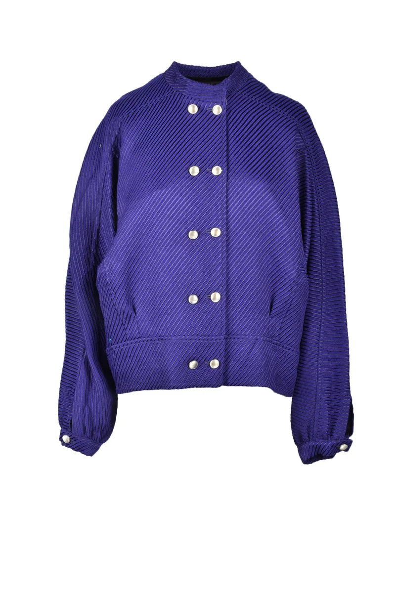 Unstructured Jacket Wool Viscose - Purple