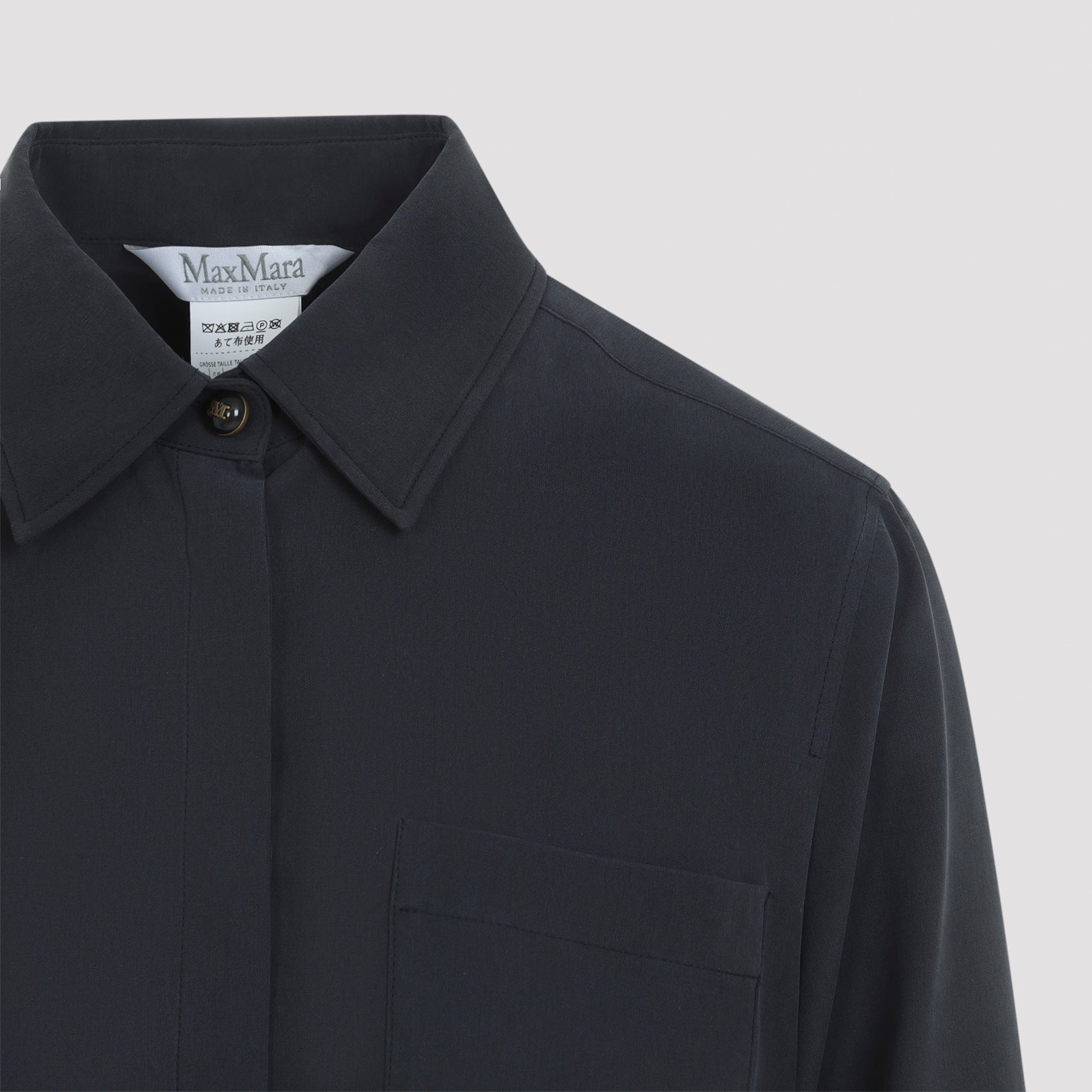 Silk Shirt With Classic Collar