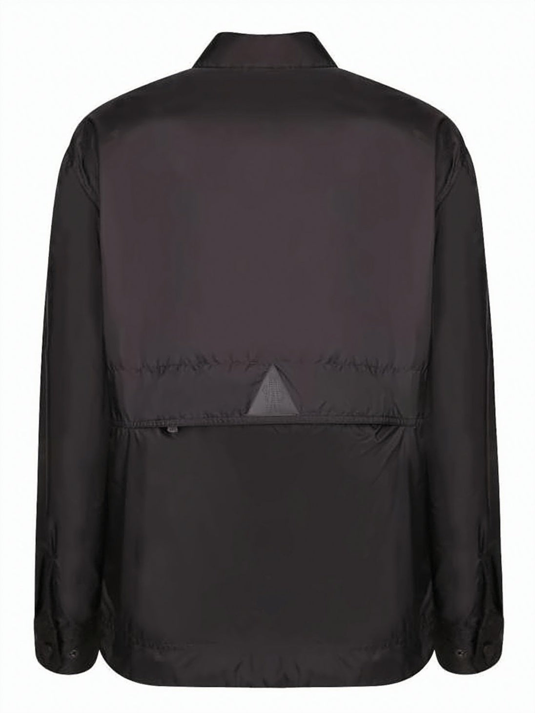 Smooth Polyamide Jacket With Stand Collar And Vent Detail