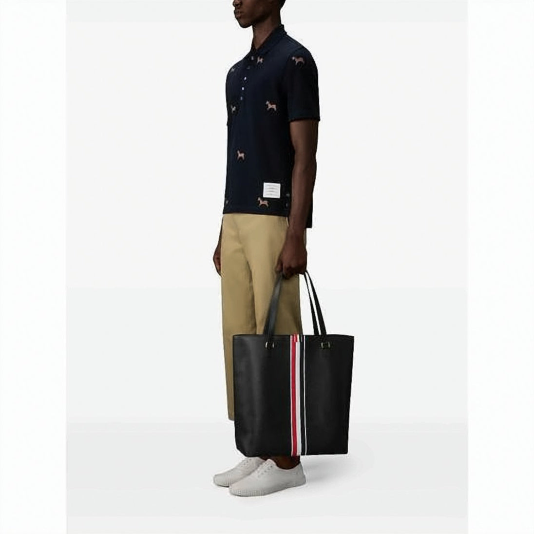 Textured Calf Leather Medium Tote