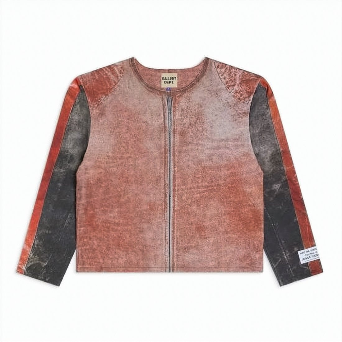 Vintage-Inspired Long-Sleeve Tee with Distressed Design