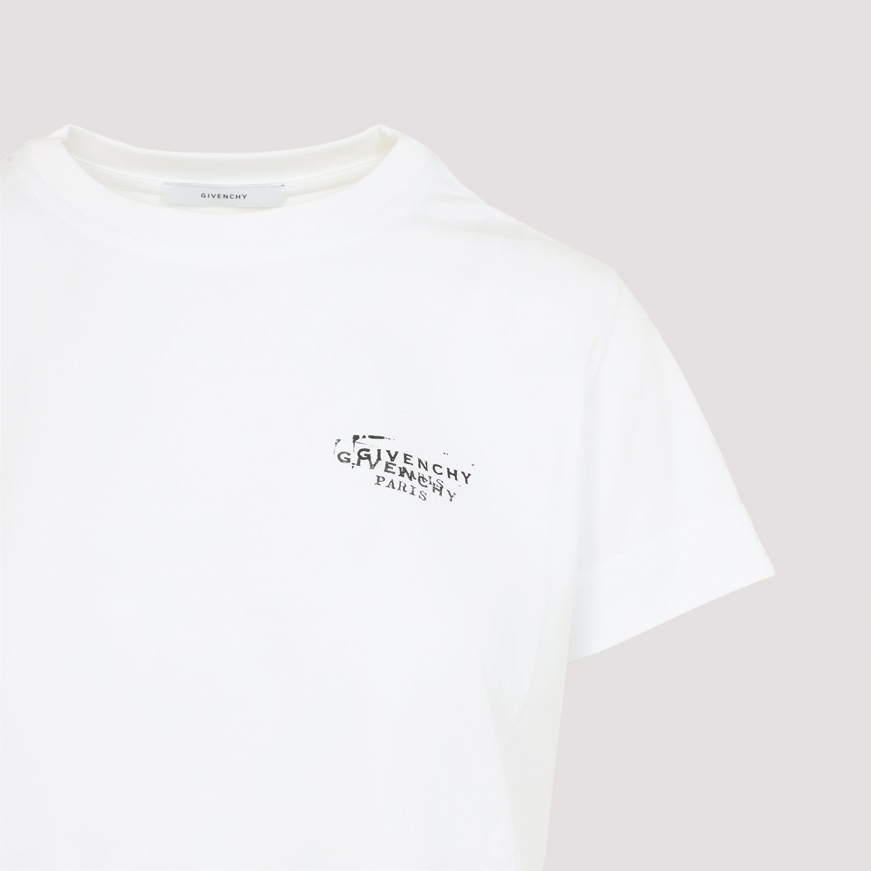 Minimalist Cotton T-Shirt With Artistic Prints