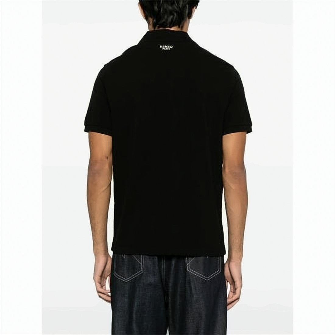 Short-Sleeve Polo Shirt with Embroidered Flower Detail