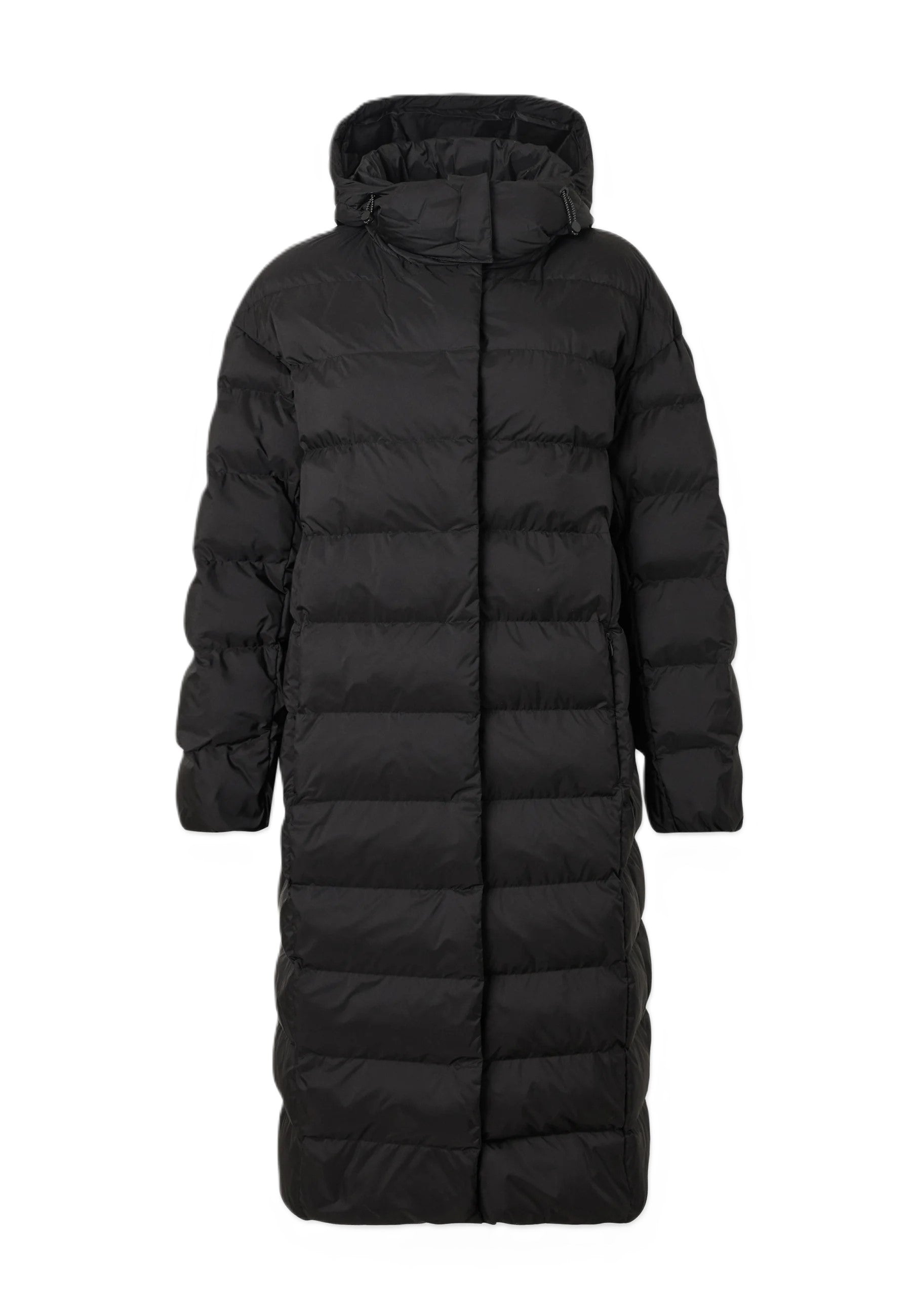 Quilted Down Coat With High Collar